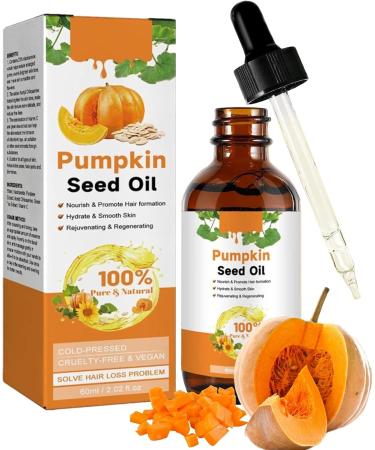  Goowafur Organic pumpkin oil for hair pumpkin seed oil for hair growth eyelashes and eyebrows skin massage hair oil natural organic pumpkin oil against - Buy Online on GoSupps.com