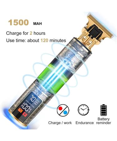 Razors Electric Barber T9 Upgraded LCD Rechargeable Retro Oil Head Carving Electric(LCD black) - Buy Online on GoSupps.com