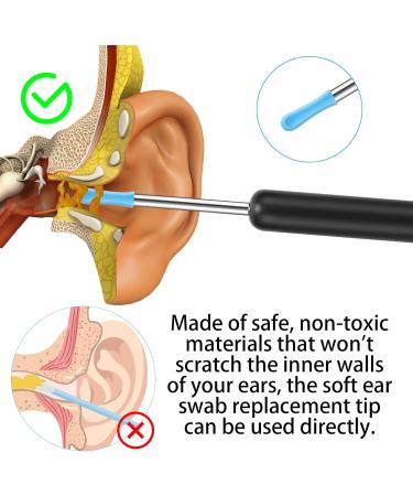 100Pcs Ear Wax Removal Replacement Tips for Ear Camera Replacement Ear Tips Replacement for Wet/Dry Ears Wax Cleaning - Buy Online on GoSupps.com