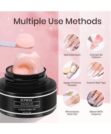Buy Solid Builder Gel for 3D Nail Art - Non-Sticky Sculpting Gel Clear White & Nude - Perfect for Nail Extensions & Carving - International Shipping Available - Buy Online on GoSupps.com