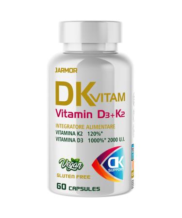 J.Armor Vitamin D3 + K2 MK7 D K Vegan Men and Women 60 capsules for 60 days Vegan