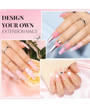 Morovan Builder Nail Gel Kit - 5 in 1 Professional Builder Gel Nail Kit 6 Colors Nail Builder Gel 15ml Builder Gel in a Bottle Extension Nail Hard Gel Nail Builder Manicure Nail Art Design for Women - Buy Online on GoSupps.com