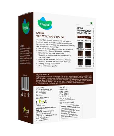 Buy Certified Organic Dark Brown Hair Color - Chemical & Allergy Free No Ammonia 100gm Pack of 2 for Men & Women - Vegetal Safe Bio Natural Hair Dye - Buy Online on GoSupps.com