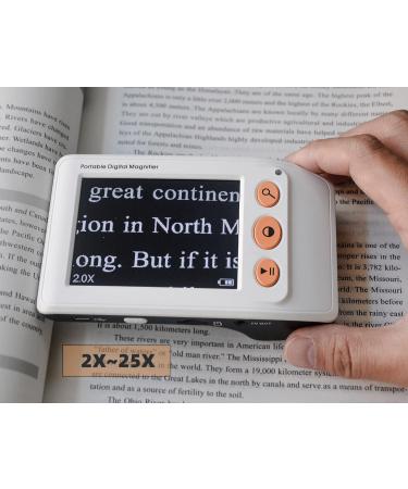 3.5 Inch Portable Digital Magnifier - Low Vision Reading Aid (2-25X Multiple Color Modes) - Perfect for Easy Reading - Buy Online on GoSupps.com