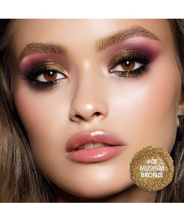 FOCALLURE Organic Loose Powder Eyeshadow - High Pigmented Glitter Shadows - Museum Bronze - Long Lasting Natural Eye Makeup - Buy Online on GoSupps.com