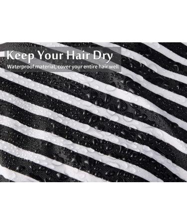 Amazighen Reusable Waterproof Hair Shower Cap | Leakproof Jumbo Caps | Zebra Pattern | Cute Design for Long & Short Hair | Eco-Friendly - Buy Online on GoSupps.com