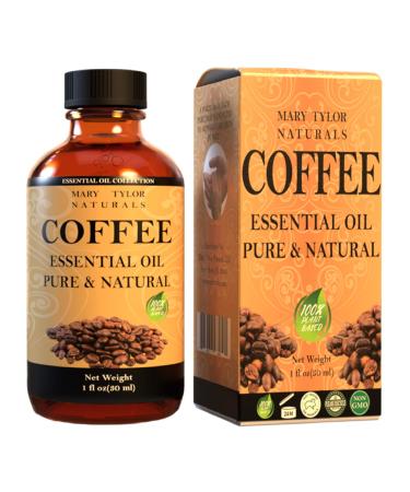 Coffee Essential Oil (1 oz) Premium Therapeutic Grade 100% Pure and Natural Perfect for Aromatherapy Diffuser DIY by Mary Tylor Naturals Coffee 1 Fl Oz