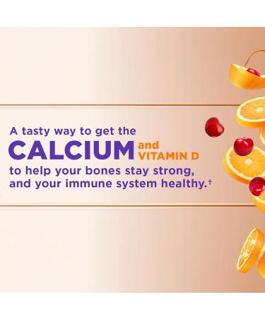 KS Calcium 500 mg with Vitamin D3 1000 IU & Zinc 120 Gummies (2-Month Supply) Bone Teeth & Immune Support for Adults Natural Orange & Cherry Flavors USP Verified - Buy Online on GoSupps.com