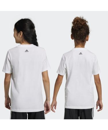 Buy adidas Unisex Kids U Lin Tee T-Shirt (Short Sleeve) 164 White/Black - International Shipping Available - Buy Online on GoSupps.com