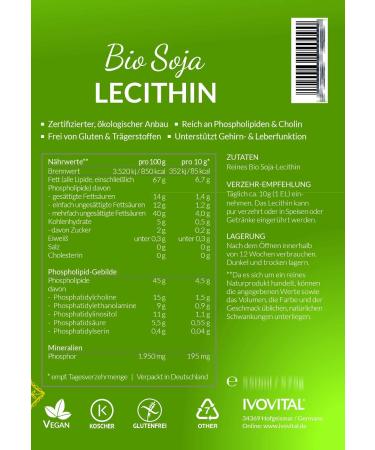 IVOVITAL Organic Soy Lecithin (Ecological Pressing) (275 ml) - Buy Online on GoSupps.com