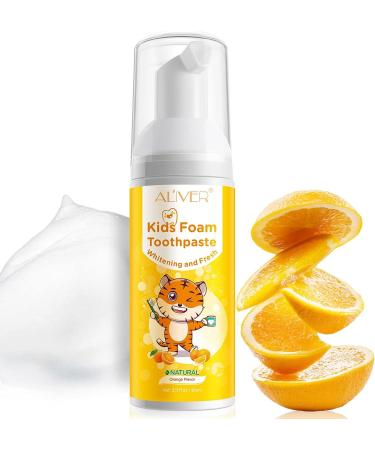 Low Fluoride Kids Foam Toothpaste - Natural Orange Flavor | Reduce Plaque - Children's Toothpaste - Buy Online on GoSupps.com