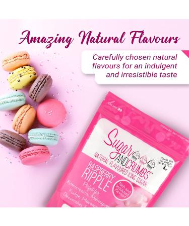 Sugar and Crumbs Natural Flavoured Icing Sugar 500g - Baking Frosting Decoration - White Chocolate Raspberry Flavor - Buy Online on GoSupps.com