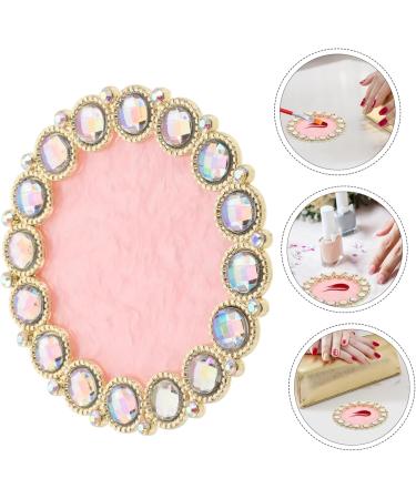 BATHVEVE Nail Art Mixing Palette Resin Nail Art Palette with Crystal Gem Edge Nail Polish Mixing Plate Nail Art Display Board Nail Painting Palette - Buy Online on GoSupps.com