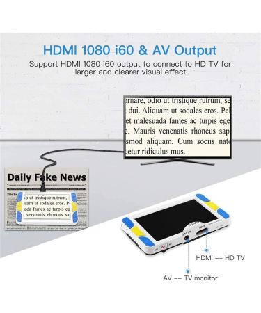 Electronic Reading Aid Digital Magnifier 15 Modes 4x-32x Unlimited Zoom 1080P30/720P60 Dual Lens for Reading Aids Senior Low Vision Inspection Handcraft Hobby - Buy Online on GoSupps.com