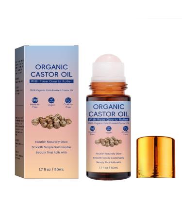 WBTQWJ Organic Castor Oil With Anti-Spill Roll On 100% Castor Oil Cold-Pressed for Hair Growth Eyebrows and Skin Nursing.-1Pcs