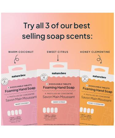 Eco-Friendly Foaming Hand Soap Tablets - Sweet Citrus Scent | Zero Waste Makes 34 Fl Oz | International Shipping - Buy Online on GoSupps.com