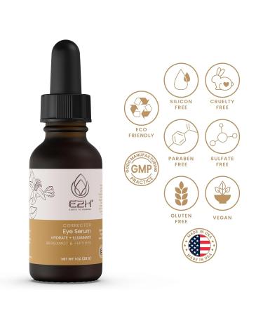 E2H Corrector Eye Serum with Bergamot & Peptides | Reduce Dark Circles & Creases | Hydrate & Smooth | Dramatic Anti-Aging Results - Buy Online on GoSupps.com