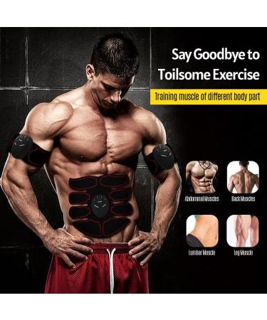 Buy EMS Abdominal Muscle Trainer - Electric Belly Sculpting Device for Home Fitness | Tone Abs Back & Arms for Men & Women - Buy Online on GoSupps.com