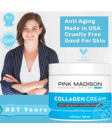 Skin Tightening Collagen Serum with Hyaluronic Acid - Anti-Aging Cream for Fine Lines & Wrinkles - 4 oz - Unisex - Buy Online on GoSupps.com