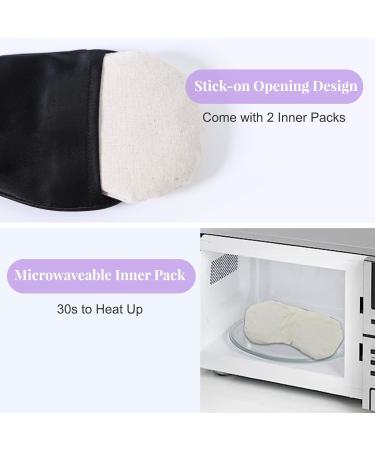 2 Pack 3D Eye Mask & Warm Eye Compress Set - Black | Soothing Eye Relief Combo - Buy Online on GoSupps.com