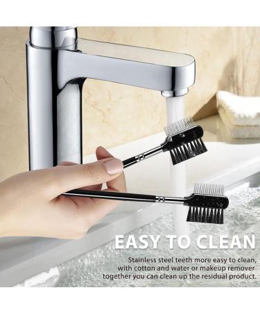 BLEGGEIT Pro Eyebrow Brush and Comb Metal Eyelash Brush and Eyelash Comb Separator Steel Brow Brush and Eyebrow Comb Set Spoolie Brush and Angled Brow Brush Precision Application Defining and 1 PC Metal Eyebrow Comb and Brush - Buy Online on GoSupps.com