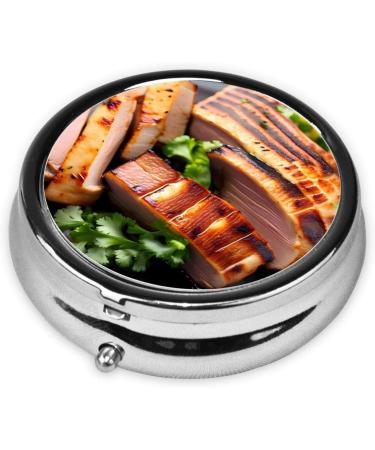 Golden Roastround Pill Box - 3 Compartment Portable Travel Organizer for Easy Medication Management - Buy Online on GoSupps.com