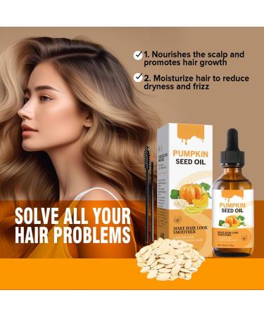 Pumpkin Seed Oil for Hair Growth - Pumpkin Seed Oil - 100% Pure Pumpkin Seed Oil Cold Pressed for Skin Face Hair Care Eyebrow and Eyelash - Repairing Dry Damaged Hair - 60ml - Buy Online on GoSupps.com