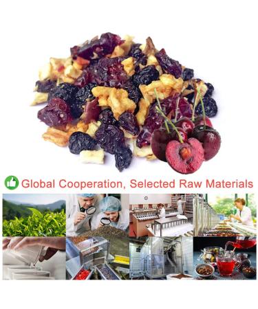 Organic Cherry Knight Herbal Tea - Loose Leaf Fruit Blend (70g) | Non-GMO Apple Grape Cranberry Flavor | International Shipping Available - Buy Online on GoSupps.com
