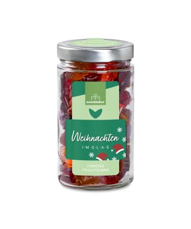 naschlabor XL Christmas in a glass jar gift 530 g | The great gift for Christmas | Christmas gift | fruit candy gift in a practical jar