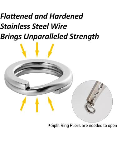 Dr.Fish Stainless Steel Split Ring 200LB-14mm 20 Pack - High Strength Flattened Hyper Wire Heavy Duty Lure Ring for Saltwater Fishing - Buy Online on GoSupps.com