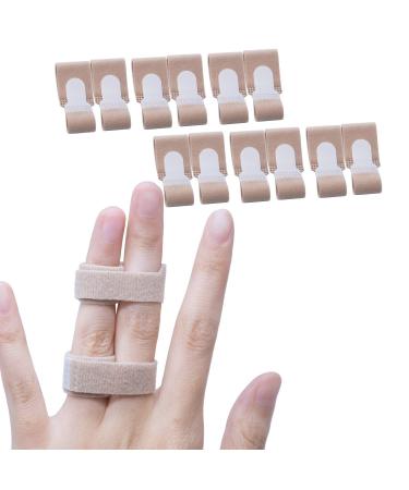 Finger Buddy Wraps, 12 PCS Finger Loops Tapes for Broken, Jammed, Swollen Finger or Dislocated Joint, Splints Brace for Pinky Ring Middle Index Trigger Finger, Toe Strap Bandage 2#