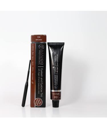 Makki Brown Makki Intensive Professional Eyelash and Eyebrow Tint with Argan Oil and Huauronic Acid 22 ml