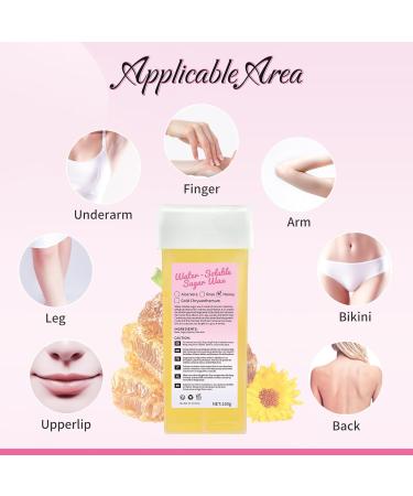  Beauty7 Beauty7 Pack of 3 roll-on wax cartridges - 150 ml - For hair removal on underarms intimate areas legs and more - Buy Online on GoSupps.com