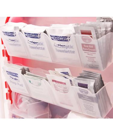 Rapid Care First Aid 804-15-12 100 Person 376 Piece Emergency First Aid Kit  Exceeds 2015 OSHA/ANSI Standards  Wall Mountable  Multi Compartment with Easy Access Tilt Trays Clear/Red Meets OSHA / ANSI 2015 - Buy Online on GoSupps.com