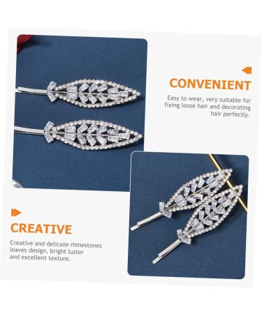 FRCOLOR 4 Pairs Rhinestone Hair Clip Flower Clips Hair Clips Hair Barrettes for Silver Hair Clips Bobby Pin Hair Pin Rhinestones Hairpins Bang Clip Korean Zinc Alloy Bride - Buy Online on GoSupps.com