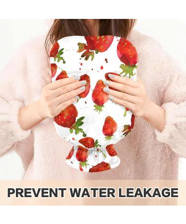 Hot Water Bottles with Strawberry Cover - 2L Pain Relief & Therapy | Heat & Cold Bags for Feet & Bed Warmth - Buy Online on GoSupps.com