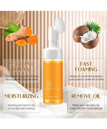 Turmeric Foaming Facial Cleanser | Deep Cleaning & Moisturizing Face Wash for All Skin Types - Buy Online on GoSupps.com