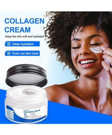 5N1 Collagen Moisturizer with Retinol & Hyaluronic Acid - Deep Hydration Face Cream for Women & Men - Visibly Firms Smooths Wrinkles Plumps Skin - Day & Night Cream 3.5 oz - Buy Online on GoSupps.com