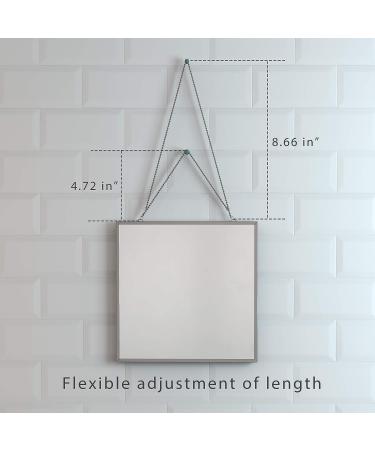 Liootech Fogless Shaving Shower Mirror - Ultra-Thin 6.7 inch Metal Frame - Fog Free with 2 Stainless Steel Chains - Buy Online on GoSupps.com