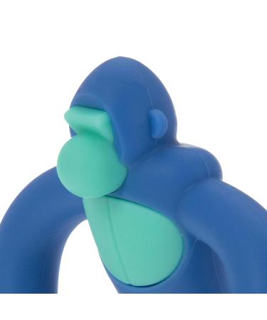 Nuby Geo Zoos Massaging Teether - BPA-Free Baby Teething Toy - Blue Gorilla Design - 3+ Months - Buy Online on GoSupps.com
