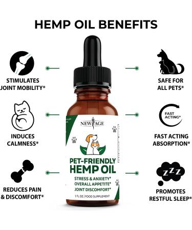 NEW AGE Natural Hemp Oil for Dogs and Cats - Dog Calming Aid - Hip and Joint Health, Mobility, Immunity - Omega 3 6 9 Rich Pet Hemp Oil (2 Pack) - Buy Online on GoSupps.com
