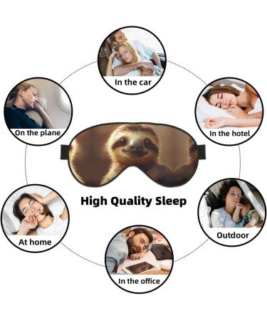 SSIMOO Adorable Sloth Sleep Mask - Adjustable Breathable Eye Mask for Comfortable Sleep | International Shipping Available - Buy Online on GoSupps.com