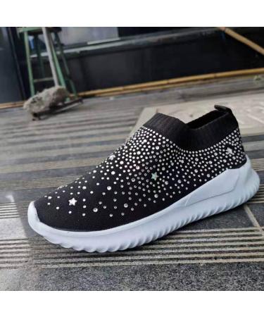 Shop Women's Slip-On Running & Walking Shoes - Soft Sole Fitness Sneakers | Lightweight Lace-Up Hiking & Leisure Shoes in Black & White - EU Size 41 - Buy Online on GoSupps.com