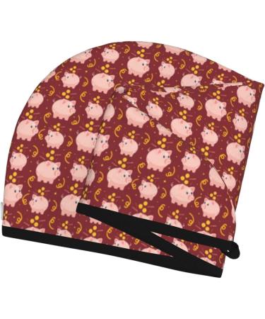 Cute Pig Microfiber Hair Towel | Super Absorbent Coral Velvet Wrap for Long Curly & Thick Hair - Quick Dry Hair Cap for Women - Buy Online on GoSupps.com