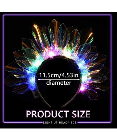 EARENT Light Up Headband | LED Glow Hair Hoop for Women and Girls - Perfect for Rave, Nightclub, Costume Party - Buy Online on GoSupps.com