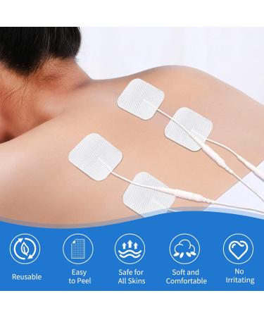 Buy 20 Self-Adhesive TENS Electrodes Pads - 40x40mm Reusable for Muscle Back & Joint Pain Relief - Compatible with Most TENS Devices - Buy Online on GoSupps.com