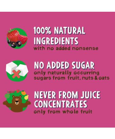 BEAR Forest Fruit Bars - Healthy Fruit Oat and Nut Snack - 27g (48 bars) - Buy Online on GoSupps.com