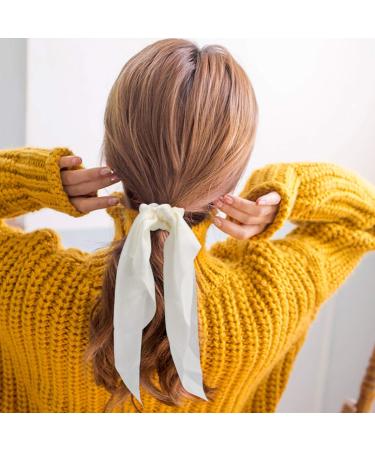 Jaciya 15 Pack Chiffon Hair Bow Scrunchies - Soft Elastic Hair Bands in 15 Colors - Buy Online on GoSupps.com