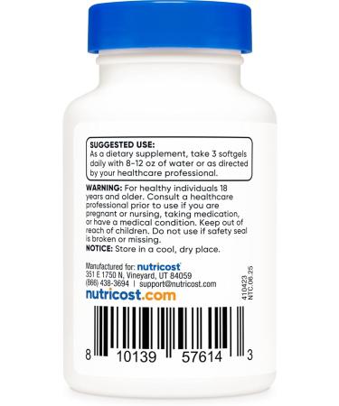 Nutricost Garlic & Parsley Oil (15mg) 180 Softgels - Odorless Garlic & Parsley GMO-Free 60 Servings - Buy Online on GoSupps.com