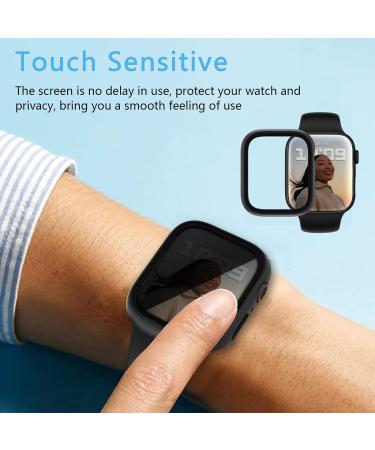 COMMUTER 3 Pack Privacy Screen Protector for Apple Watch 8/7 45mm - Hard PC Ultra-Thin Case with Anti-Peeping Tempered Film - Black/Clear/Blue - Buy Online on GoSupps.com